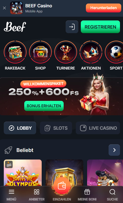 Das Komplettpaket Beef Casino in Zahlen